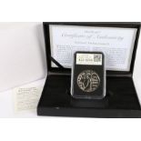 Date Stamp, UK King Canute Datestamp, UK £5, cased with certificate