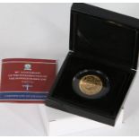 Bradford Exchange 80th Anniversary of the Introduction of the Hawker Hurricane gold coin, 28mm,