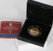 Bradford Exchange 80th Anniversary of the Introduction of the Hawker Hurricane gold coin, 28mm,