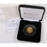 Jubilee Mint, The Platinum Wedding Anniversary gold proof £1 coin, limited to 499 coins,