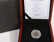 Jersey, 2017 platinum proof One Pound, Platinum Wedding Anniversary, 489/995, cased with certificate