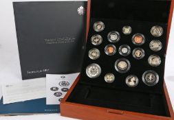 Royal Mint 2016 United Kingdom Premium Proof Coin Set, 2284/7500, cased with certificate
