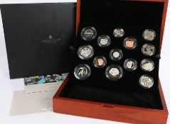 Royal Mint 2022 United Kingdom Premium Proof Coin Set, 2261/2500, cased with certificate