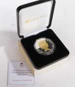 Jubilee Mint The Princess Diana Solid Silver Proof £5 Coin, Tristan De Cunha, selectively plated