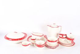 Collection of Midwinter 'Stylecraft' dinner, tea and coffee ware, with red polka dot pattern (qty)