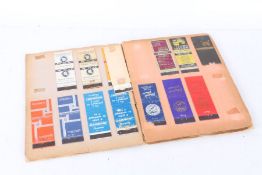 Scrap book of matchbox labels, approx.128 labels