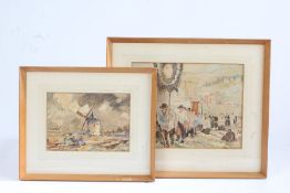 F Beliard (20th Century) two watercolours