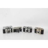 Four 20th century cameras and lenses to include a Kodak Retinette 959379 with a Schneider-