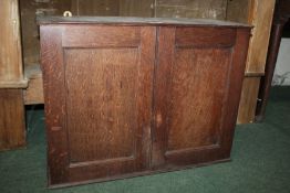 19th Century oak wall hanging cupboard