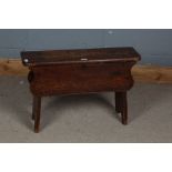 19th/20th century oak planked chest, the rectangular top opening to reveal a storage compartment,