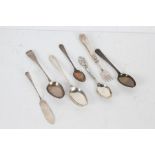 Silver, various dates and makers, to include five teaspoons, butter knife, small fork with silver