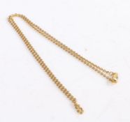 A 9 carat gold chain link necklace, weight 3.8 grams