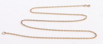 A 9 carat gold chain link necklace, weight 3.2 grams