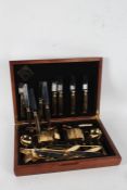 Canteen of Delphi gold plated table cutlery, with shell decorated handles, place settings for six,