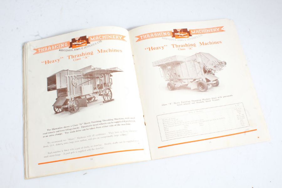 Ransomes Thrashing Machines, Owell Works Ipswich c1947-49, 40 page catalogue with 15 full page - Image 2 of 3