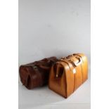 Collection of six various brown leather bags and briefcases (6)