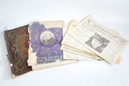 Collection of ephemera to include the London illustrated news coronation edition together with a