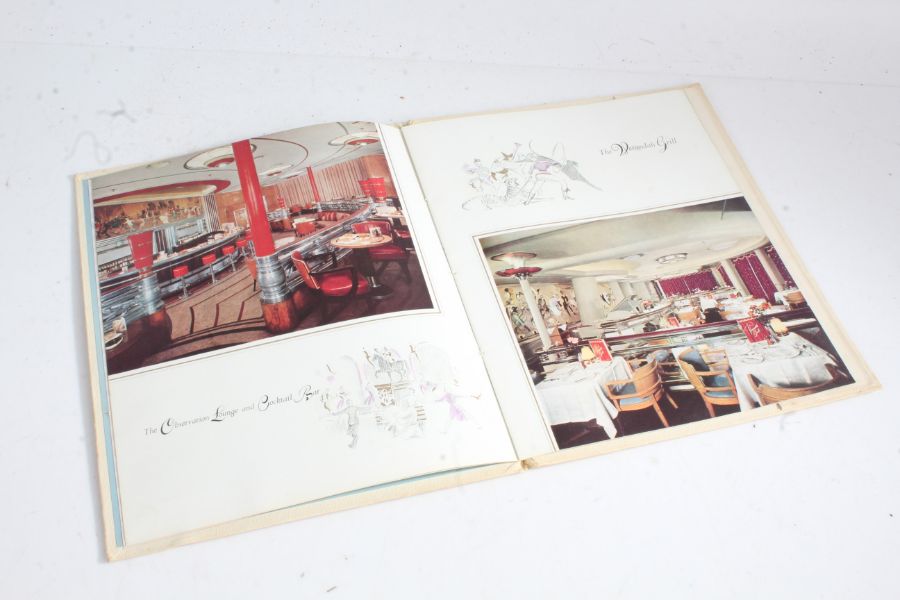 My Voyage On R.M.S Queen Mary, c1950s, souvenir publication for 1st class passengers, to include - Image 2 of 2