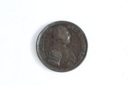 Covent Gardens Theatre Royal coin depicting the Duke of Cumberland and "Gallery" to the reverse,