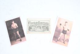Boxing "Billy Wood International Boxing Academy" c1920-30s, advertising card with photograph of
