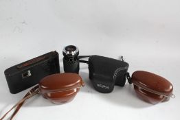 Cameras to include two Agfa Optima III, Yashica Electro 35, Brownie camera, Vivitar 80-120mm 1:4.5