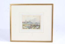 Ada M Williams (19th/20th Century) 'Hollesley from Alderton Marshes', signed and titled (bottom