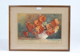 Marjorie Porter, Still LIfe Study of Flowers, signed (lower right), watercolour, 24 x 35cm