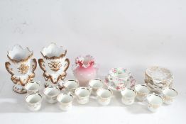 Loucky Windsor pattern Czechoslovakian part coffee service, comprising twelve cups and eleven