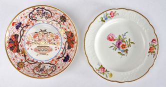 Spode, two 19th Century porcelain dishes, the first numbered 2283 with red blue and gilt decoration,