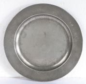 A George II pewter plain rim plate, Bristol, circa 1750 With hallmarks and touchmarks to rear of