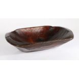 A George III sycamore bowl, of good colour, Welsh, circa 1800 Of deep rounded rectangular form,