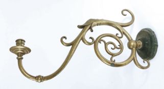 A large and impressive 19th century brass candle sconce wall-bracket Designed as a duck’s beak