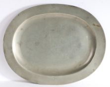 Of Royal Interest: A pewter oval serving dish, from the coronation banquet service of George IV,