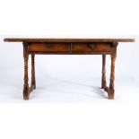 A mid-17th century elm, fruitwood and chestnut centre table, Spanish, circa 1650 The highly