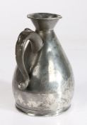 A George III pewter OEWS pint harvester measure, West Country, circa 1800 Of typical form, with