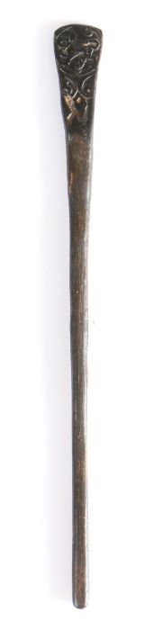 A bronze stylus, probably 12th – 14th century, English With rounded rectangular tapering shaft,