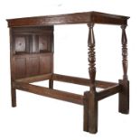 The Moyns Park bed:  A very good Elizabeth I oak and inlaid tester bed, circa 1570-90 Having a