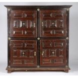 A 17th century oak cupboard, Basque, Southwest France/Northwest Spain, circa 1650 Having a dentil