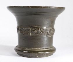 A mid-17th century bronze mortar, by the Whitechapel Foundry, London, circa 1650 Cast to the waist