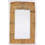 An early 20th century Anglo-Indian embroidered mirror or picture frame panel The elaborate border of