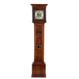 A walnut and marquetry-inlaid longcase clock, the dial bearing the later signature 'Joseph Knibb,
