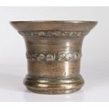 A mid-17th century bronze mortar, by the Whitechapel foundry, London, circa 1650 Cast to the waist