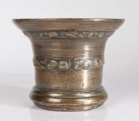 A mid-17th century bronze mortar, by the Whitechapel foundry, London, circa 1650 Cast to the waist