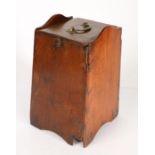 A George III boarded ash and oak table-top flour bin, circa 1800 Of boarded construction, with two