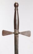 A German 'Crusader' sword, circa 1600 With an iron hilt and fan quillons, 95cm long  Pitting and