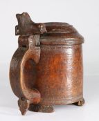 An 18th century burr birch peg tankard, Norwegian, circa 1730-50 Of typical form, with stylised