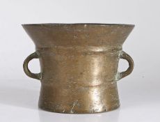 A Charles I bronze mortar, possibly Somerset, circa 1630 Decorated with a pair of cords, and two lug