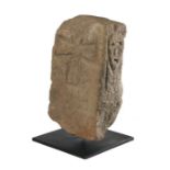 A rare Celtic marker stone, 400BC Either a boundary marker, or a grave marker, with carved figure to