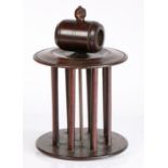 A 19th century walnut/mahogany  'estate made' fishing line 'dryer' Having eight winders attached