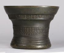 The earliest recorded Whitechapel Foundry mortar:  An exceptional and large James I bronze mortar,